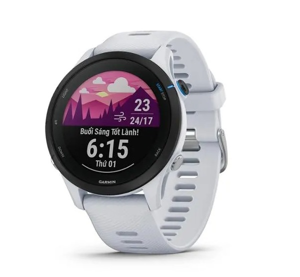 Đồng hồ thông minh Garmin Forerunner 255 Music Whitestone (010-02641-58)