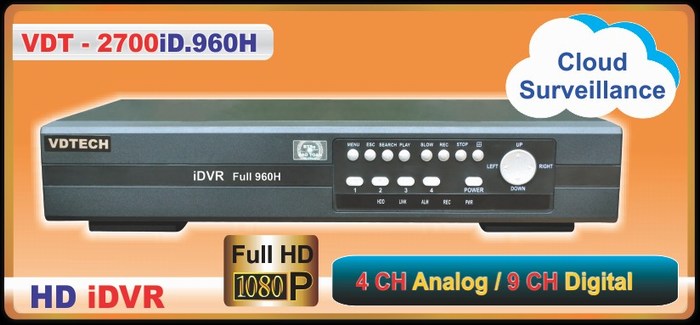 Đầu ghi hình Analog và IP VDTECH VDT-2700iD.960H