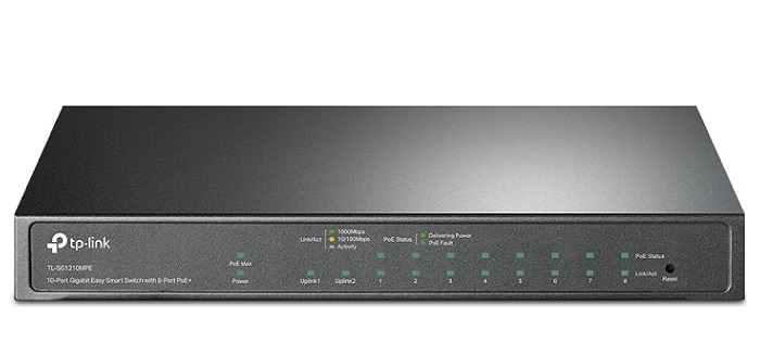 10-Port Gigabit with 8-Port PoE+ Smart Switch TP-LINK TL-SG1210MPE