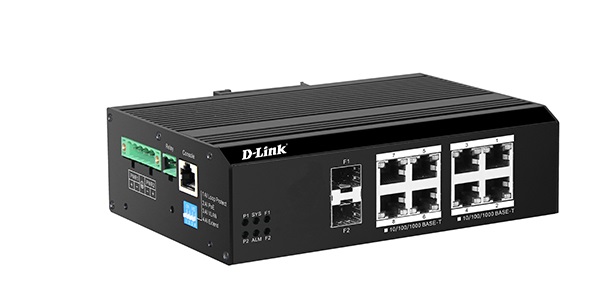 10-Port Gigabit  Managed Industrial PoE Switch D-Link DIS-F2010PS-E