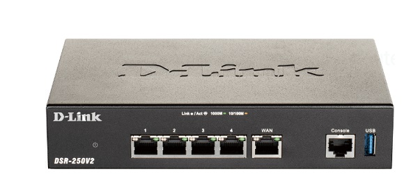 5-Gigabit Port VPN Router D-Link DSR-250V2