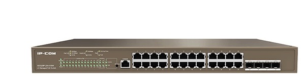 24-Port Gigabit Ethernet + 4-Port 1000Base-X SFP Managed PoE Switch IP-COM G5328P-24-410W