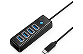 Bộ chia Hub ORICO | Bộ chia USB HUB 4 cổng ORICO PW4U-C3-015-BK-EP