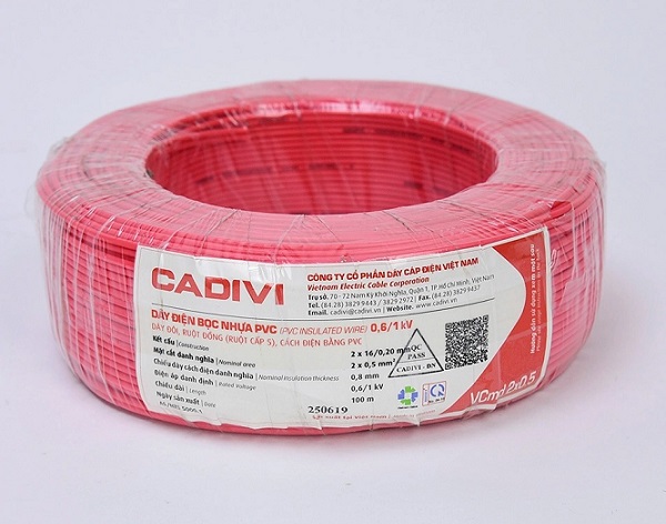 Dây điện CADIVI VCmd 2x0.5