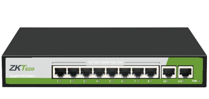 8-Port 10/100/1000Mbps PoE Switch ZKTeco PE082-120-G