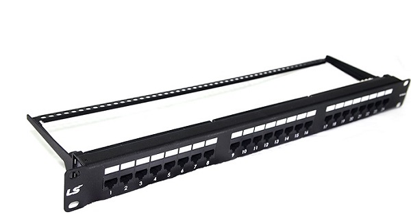 Patch Panel 24-Port Unshielded LS CAT5e (LS-PP-UC5E-24P-WM-EC)