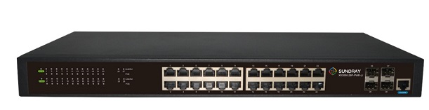 24-Port Gigabit + 4-Port SFP PoE Managed Switch Sundray X-link XS3000-28P-PWR-LI