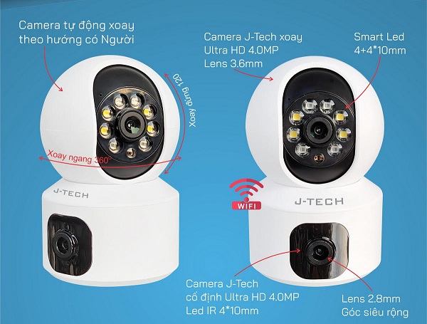 Camera IP hồng ngoại không dây J-TECH SUV6655D