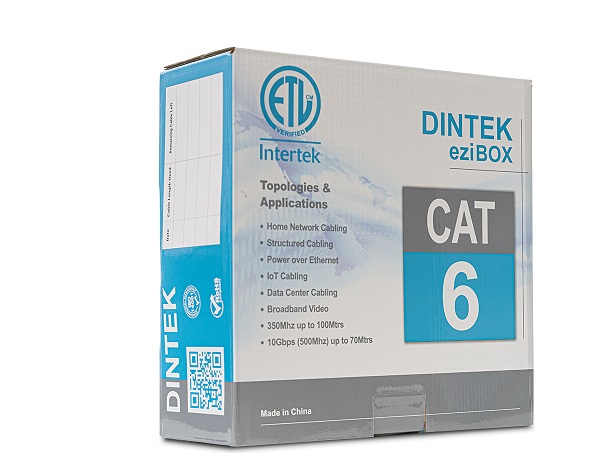 Cáp mạng Dintek CAT.6 UTP (1101-04063, 100 mét/thùng)