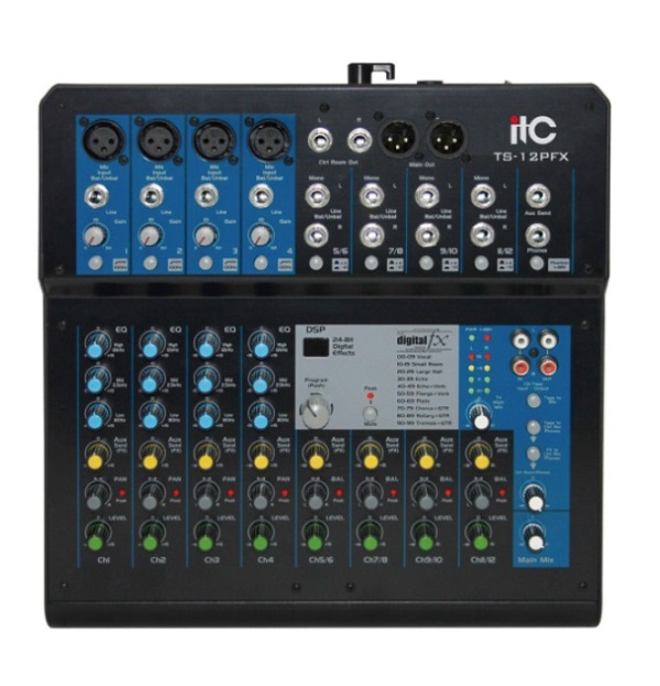 Mixer 12 kênh ITC TS-12PFX