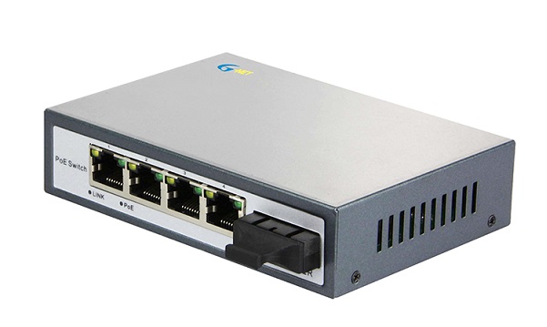 4-Port 10/100Base-TX PoE Switch G-NET G-PES-1FX4TP-SC20S