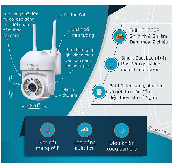 Camera IP Wifi J-TECH UHD6713B