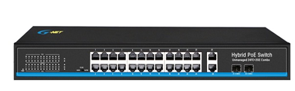 24-Port 10/100Base-TX PoE Switch G-NET GX-PES-2GXC24TP-SFP