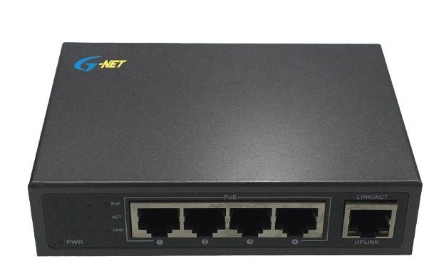 4-Port 10/100/1000Base-TX PoE Switch G-NET G-PES-1GX4GP-SC20SA/B