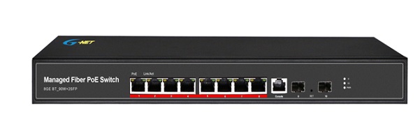 8-port GE + 2-port GE SFP PoE Managed Switch G-NET GX-MPS-2GX8GPU-SFP