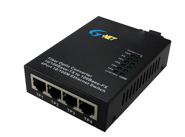 4-port 10/100Base-TX Ethernet Switch G-NET G-UES-1FX4TX-SC20