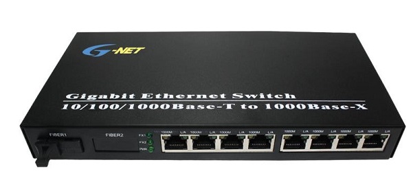 8-port 10/100/1000Base-TX Ethernet Switch G-NET G-UES-1GX8GT-SFP