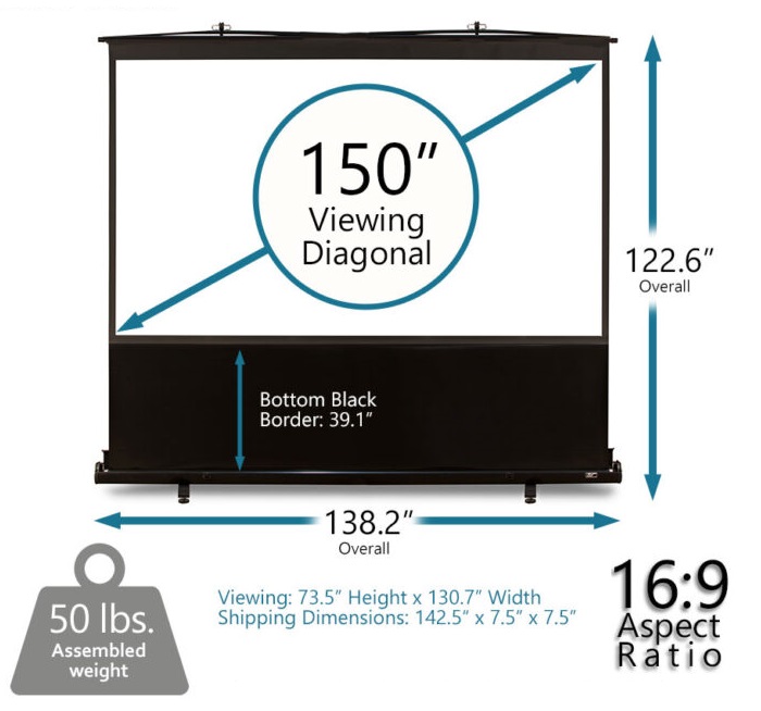 Màn chiếu 150-inch Elite Screens F150NWH