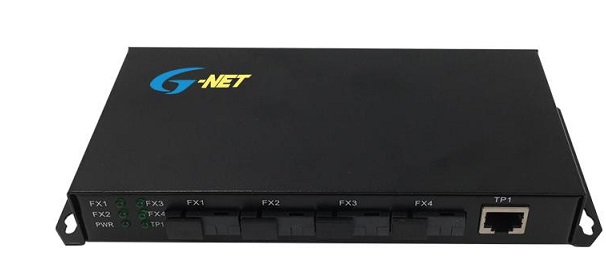 4-port 100Base-FX Fiber + 1-port 10/100Base-TX RJ45 Ethernet Switch G-NET G-UES-4FX1TX-SC20A/B