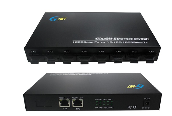 2-port 10/100/1000Base-TX Ethernet Switch G-NET G-UES-8GX2GT-SC20A/B