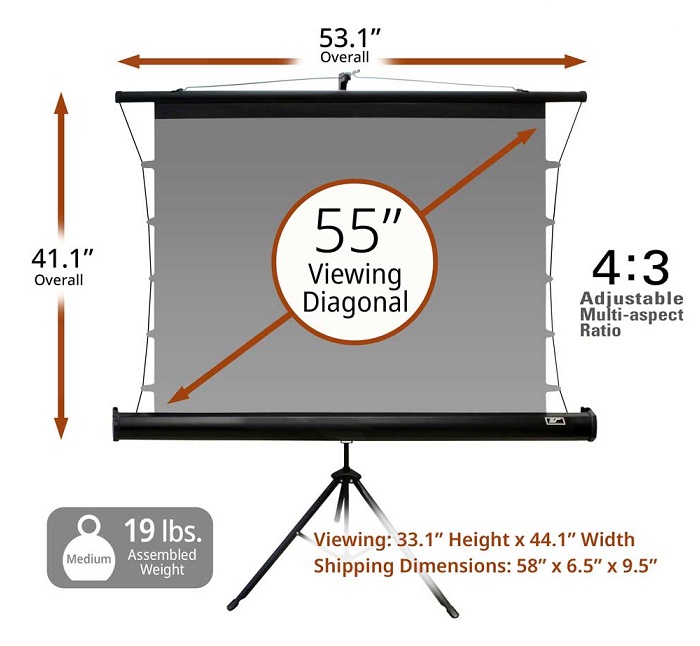 Màn chiếu 55-inch Elite Screens TT55V-CLR3