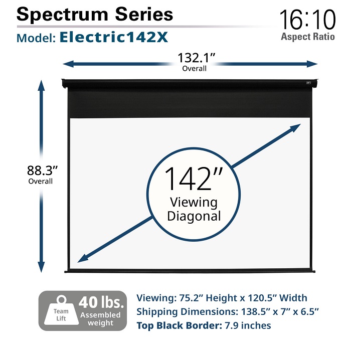 Màn chiếu điện 142-inch Elite Screens ELECTRIC142X