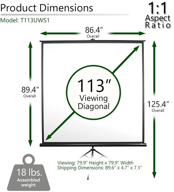 Màn chiếu 113-inch Elite Screens T113UWS1