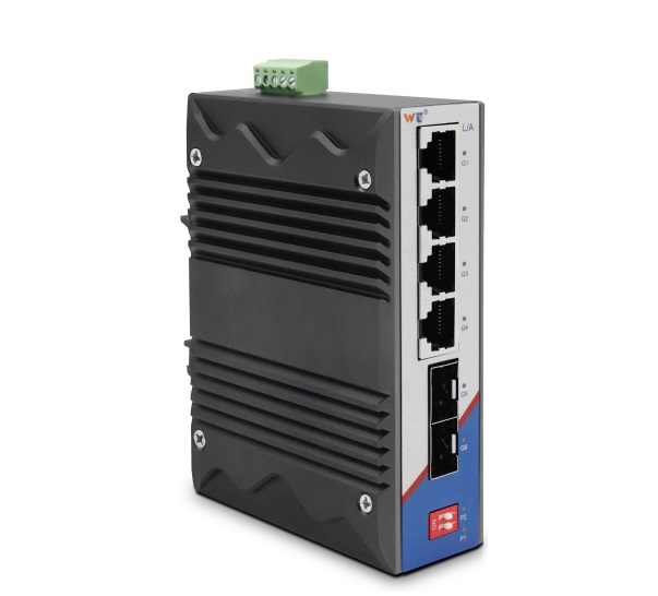 4-port Gigabit + 2-port 1000Base-X SFP Industrial DIN-Rail Switch WINTOP YT-RS236-2GF4GT