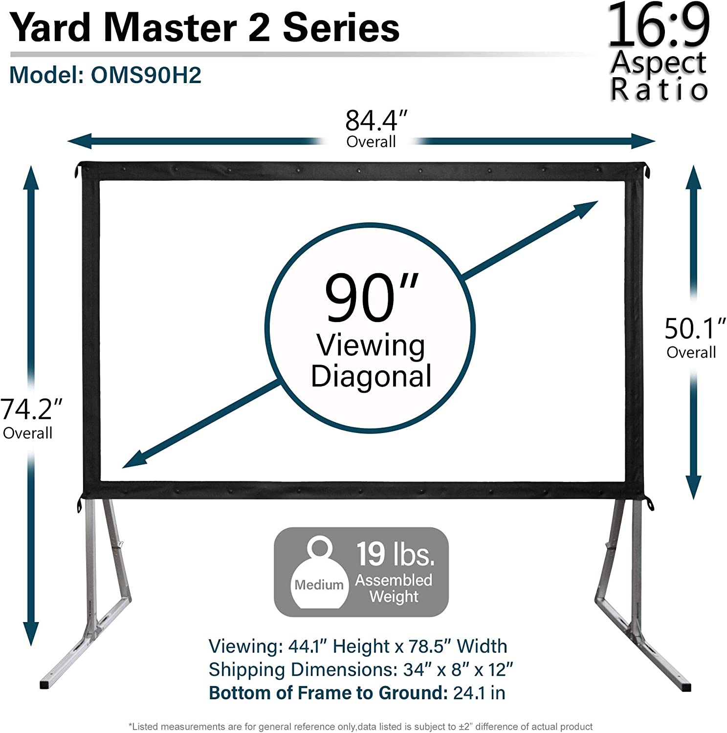 Màn chiếu khung gấp 90-inch Elite Screens OMS90H2