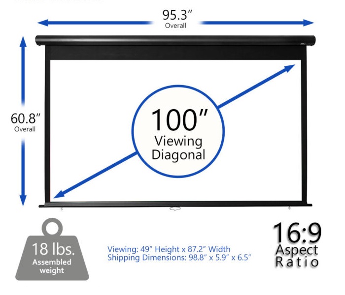 Màn chiếu 100-inch Elite Screens OMS100HM