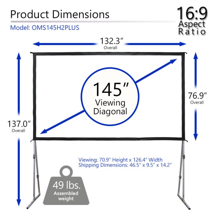 Màn chiếu 145-inch Elite Screens OMS145H2PLUS