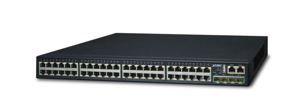 48-Port GE PoE + 4-Port 10G SFP+ Layer 3 Stackable Managed Switch PLANET SGS-6341-48T4X