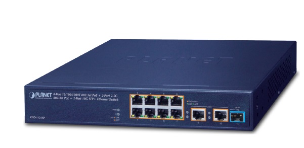 10-Port Gigabit PoE + 1-Port 10G SFP+ Ethernet Switch PLANET GSD-1121XP