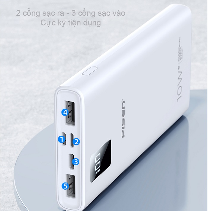 Pin sạc dự phòng 10000mAh PISEN CY-DY02