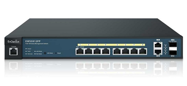 8-Port Managed Gigabit 130W PoE+ Switch EnGenius EWS5912FP