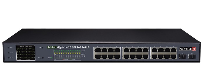 24-port Giga PoE Switch Provision-ISR PoES-24370GCL+2SFP