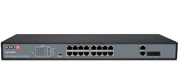 16-port unmanaged PoE switch Provision-ISR PoES-16250C+2Combo