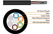 Cáp-phụ kiện HEIZKA | Outdoor Stranded Loose Tube Non-Metallic CSM Optical Fibre Cable HEIZKA HEFOLN244PE