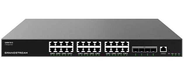 24-Port Gigabit + 4-Port 10Gigabit SFP+ Layer 3 Managed Switch Grandstream GWN7813