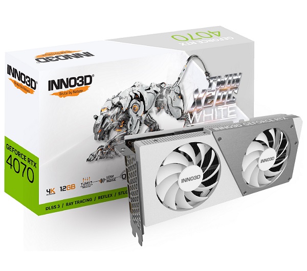 Graphics Card INNO3D GeForce RTX 4070 Twin X2 OC White