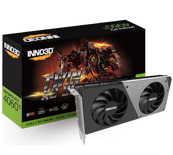 Graphics Card INNO3D GeForce RTX 4060 Ti 8GB Twin X2 OC