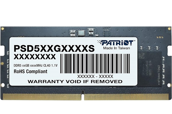 RAM Laptop DDR5-4800 8GB PATRIOT PSD58G480041S