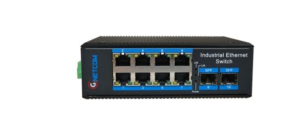 Bộ chuyển đổi quang PoE công nghiệp 10/100/1000Mbps GNETCOM G-IES7108GE-2SFP