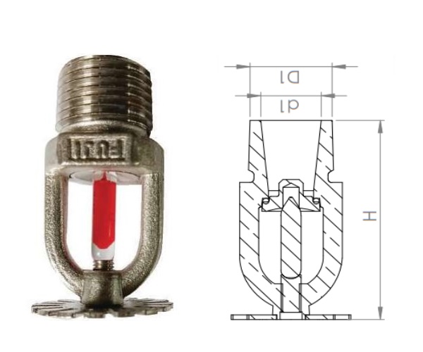 Đầu phun nước chữa cháy Sprinkler hướng xuống FUJI FJVL S-1501