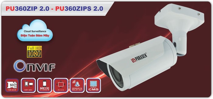 Camera IP hồng ngoại PURASEN PU-360ZIPS 2.0