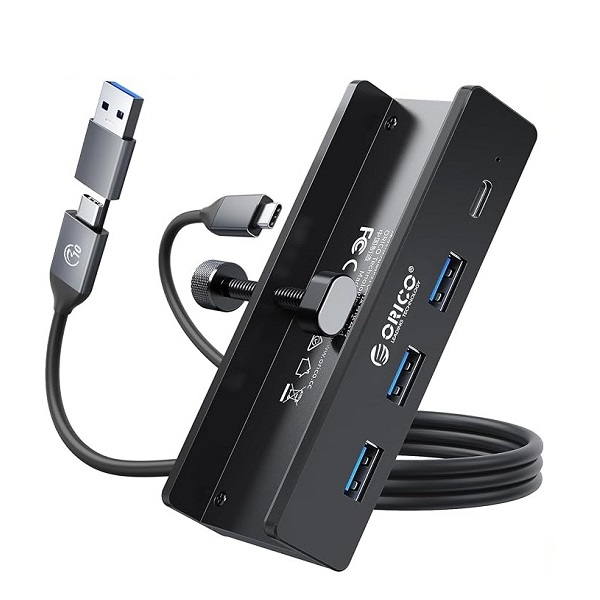 Bộ chia Type-C ra 5 cổng USB ORICO MH4PC-10-BK-BP