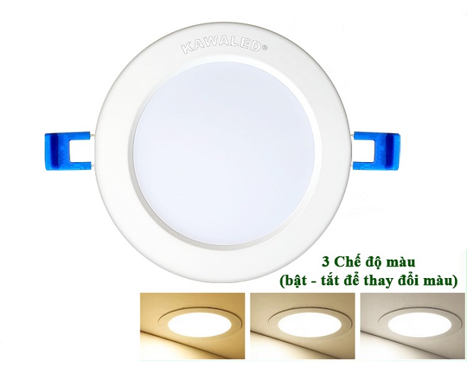 Đèn Led âm trần đúc nguyên khối 9W KAWALED DL90-9W-3M