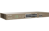 Thiết bị mạng IP-COM | 16GE+2SFP Ethernet Unmanaged PoE Switch IP-COM G1118P-16-250W