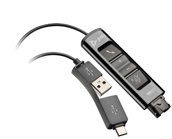 DA85 USB to QD Black Adapter TAA Poly 786C7AA