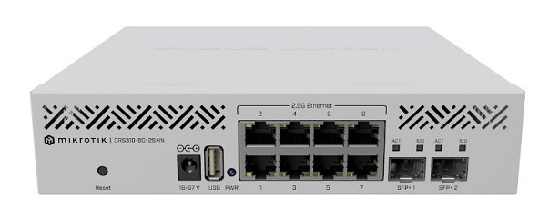 8-Port 2.5G Ethernet + 2-Port 10G SFP+ Switch Mikrotik CRS310-8G+2S+IN